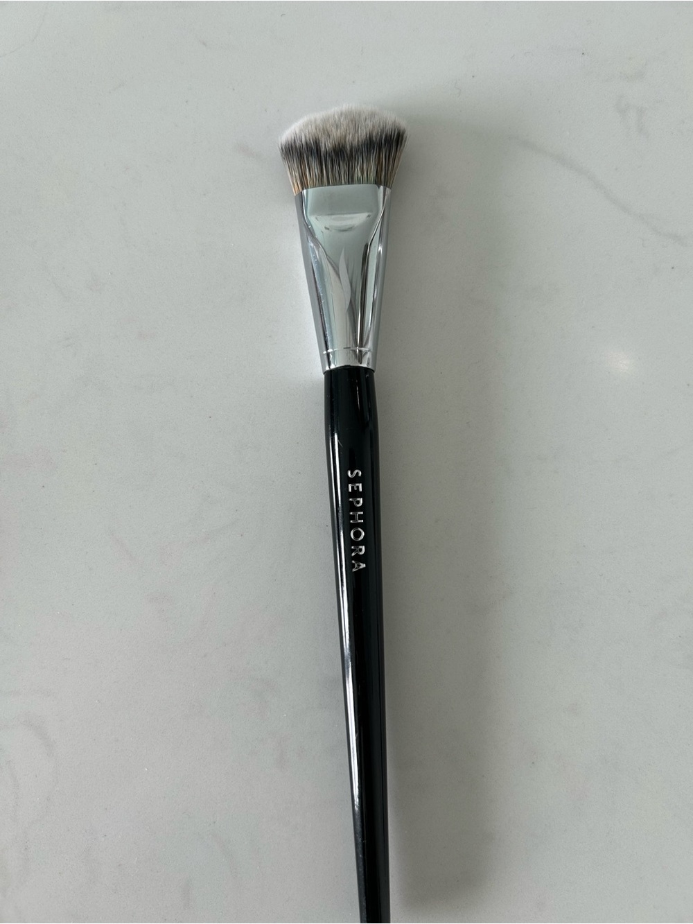 Sephora Black Handle Angled Brush with Silver Ferrule